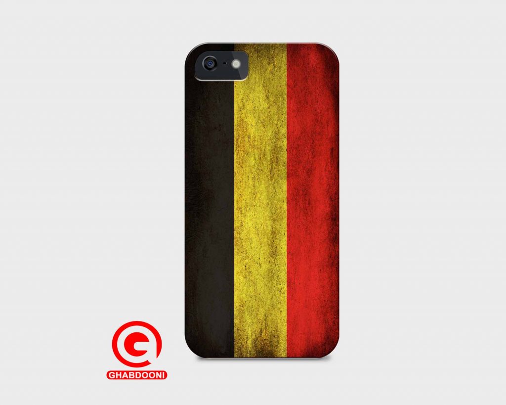 قاب موبایل با طرح پرچم بلژیک