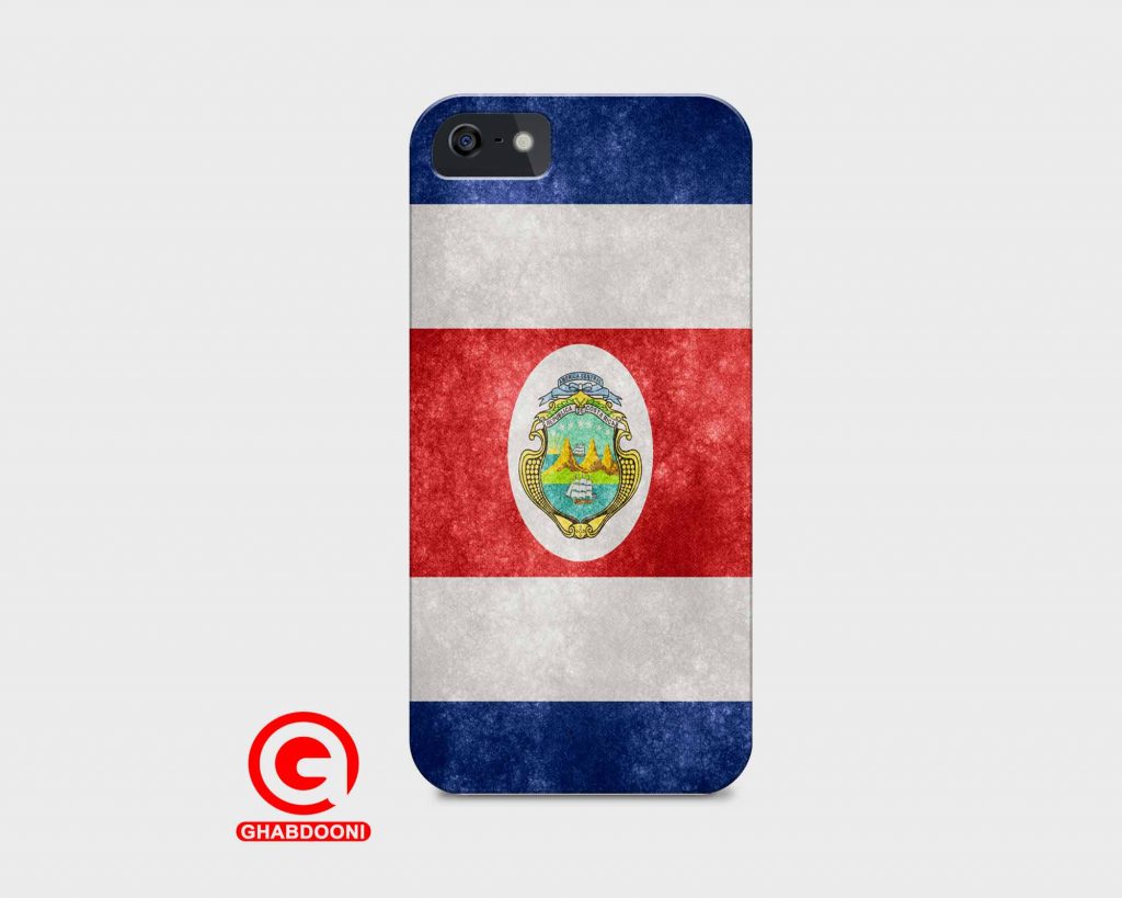 قاب موبایل با طرح پرچم کاستاریکا