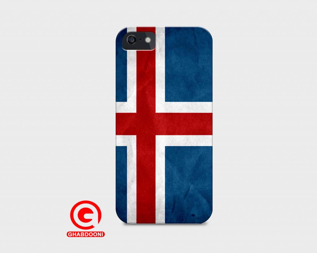 قاب موبایل با طرح پرچم ایسلند