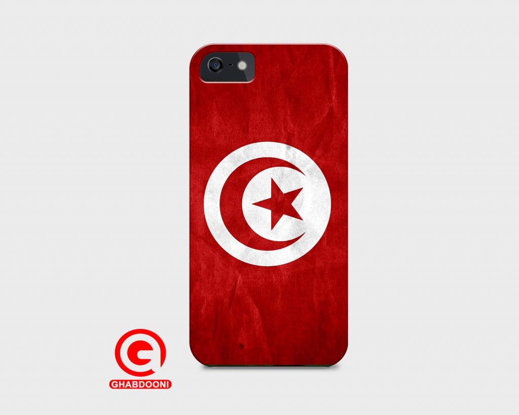قاب موبایل با طرح پرچم تونس